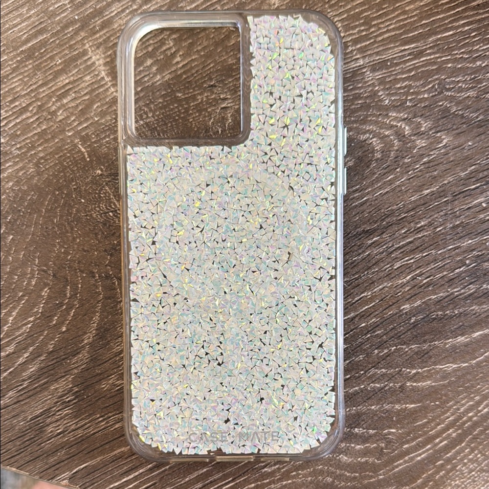 Glittery Silver case Mate for iPhone 14 Pro Max
